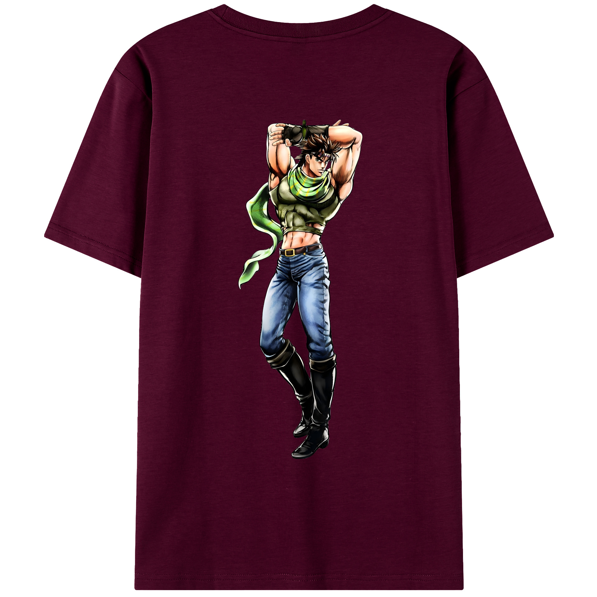 （画像用） ジョジョの奇妙な冒険 ジョセフ?ジョースター JoJo's Bizarre Adventure Joseph Joestar レディース半袖Tシャツ(バックプリント)